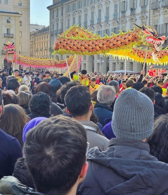 近日，欧洲议会前议员迈克·华莱士发文说：“都灵华人社区欢庆蛇年到来——45年来，