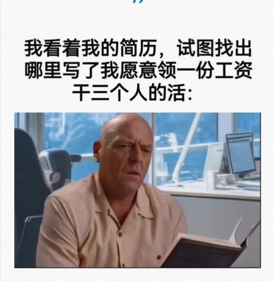 一份工资干三个人