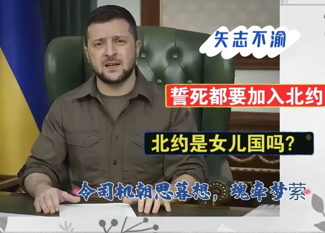 领土可以暂时不提，但乌克兰必须要加入北约，哈哈哈笑了