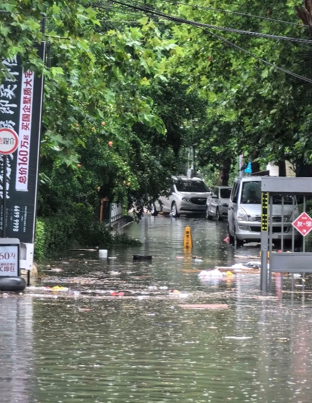 一场大雨突袭击郑州，再一次考验郑州城市排水系统的承受能力。看着大街上雨水齐腰深，