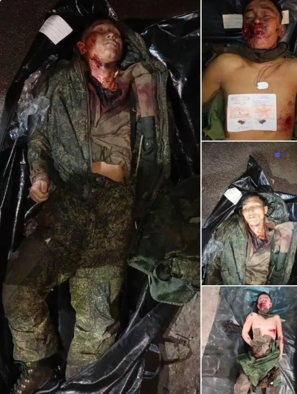 乌克兰展示被打死的朝鲜士兵，以及其随身证件。


这个证件最有意思的地方在于：这