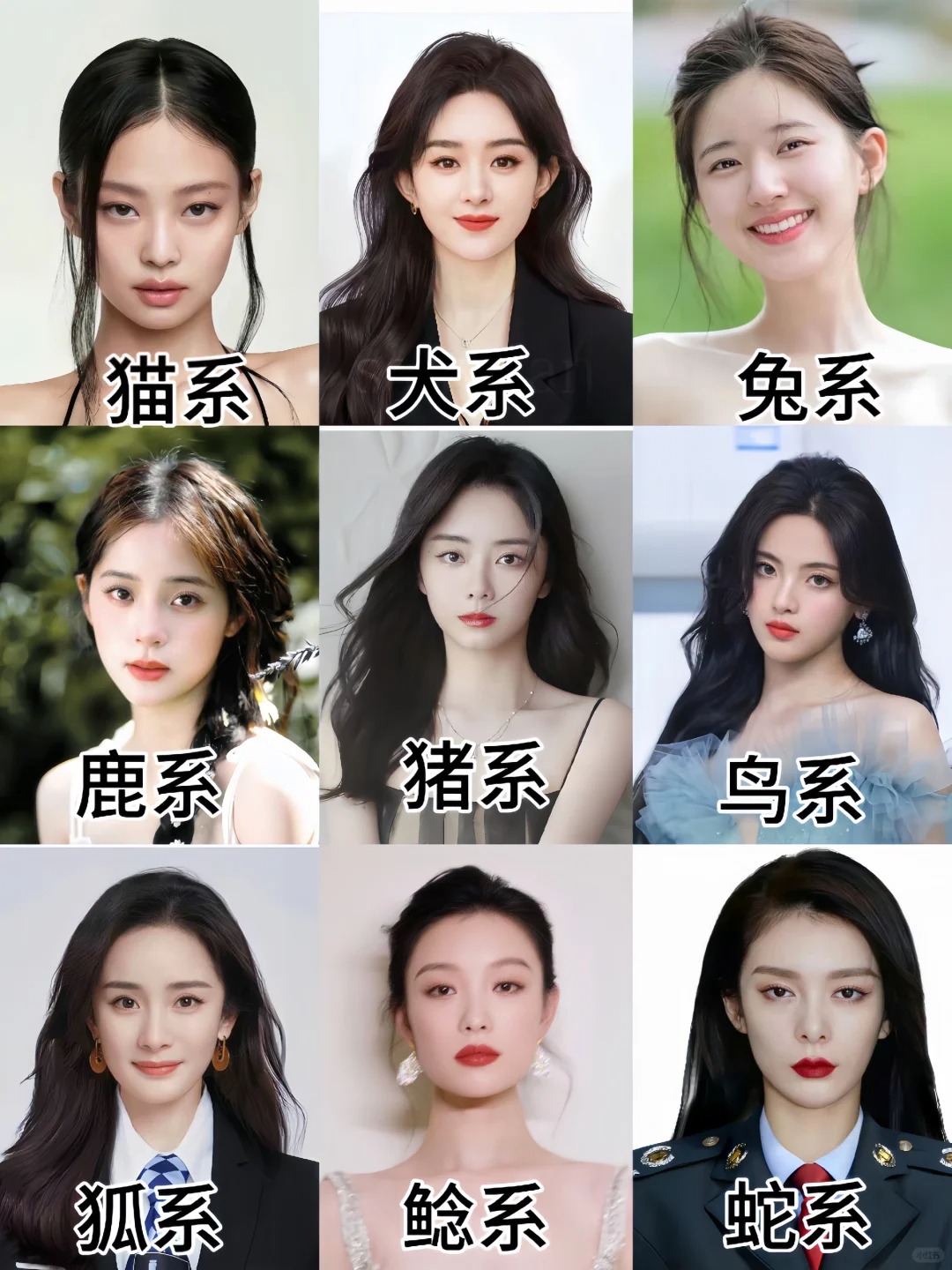 10秒自测｜你属于哪种动物系美女
娱乐圈各类美女都非常具有辨识度，并且属于各种类