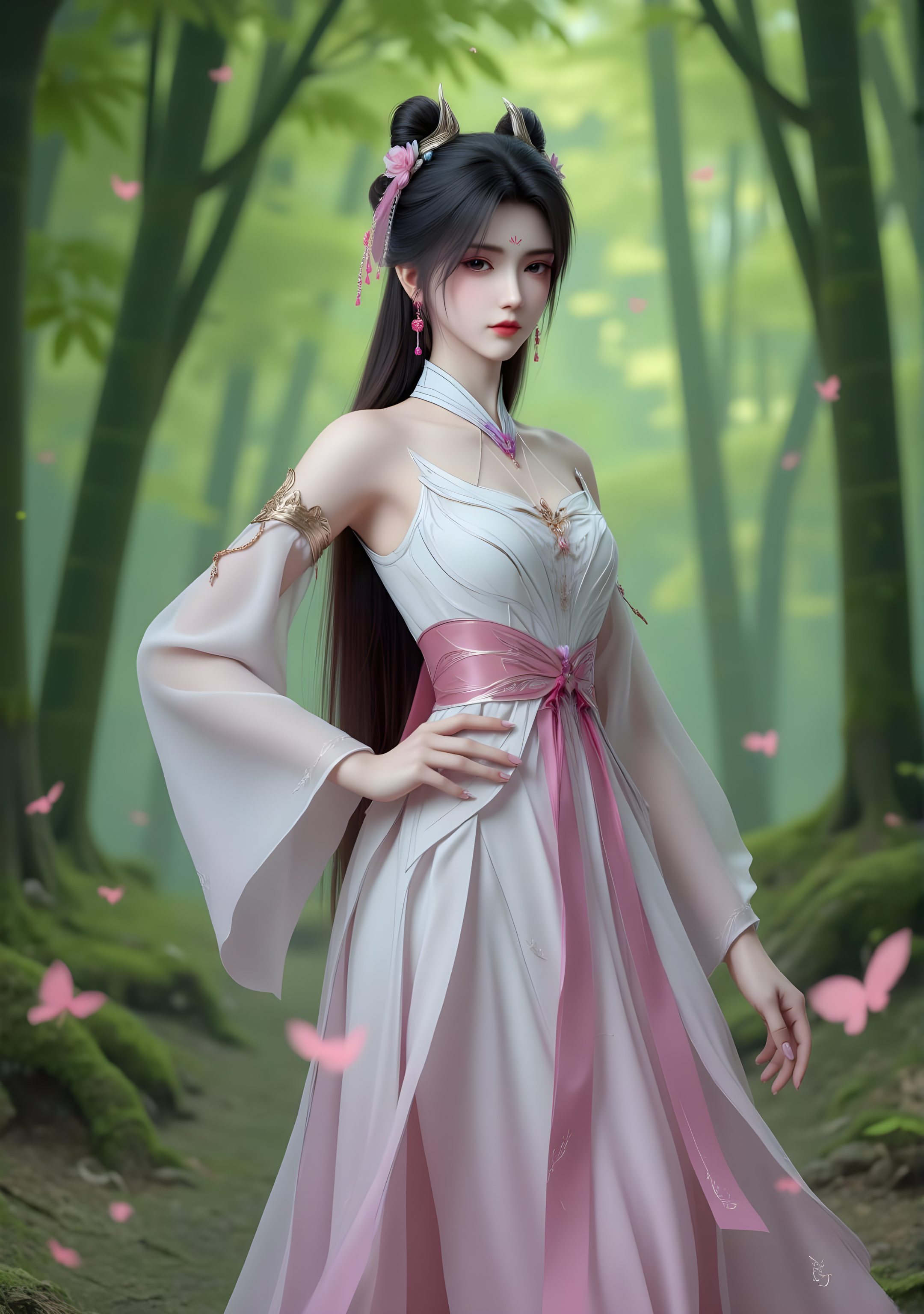 《神墓》梦可儿高清美图/壁纸：一撇写进前半生，写的是执着；一捺写进后半生，写的是