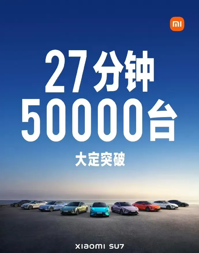 27分钟大订5万辆，即便是问界M7也做不到这样的成绩。要知道这是起售价21.59