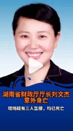 湖南省财政厅长刘文杰意外死亡，这确实是意外，马上就要退休了的正厅级干部，据说人缘