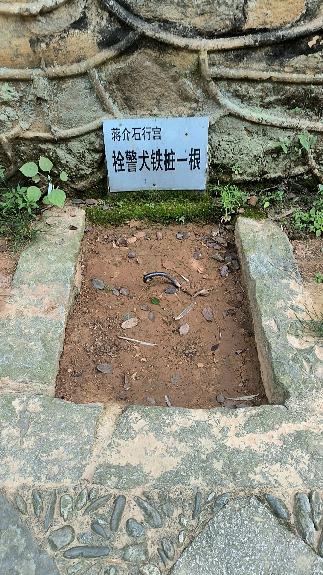 庐山，你可以的！
蒋介石在庐山脚下某个居所用来栓狗的铁圈竟然圈起来立了个参观介绍