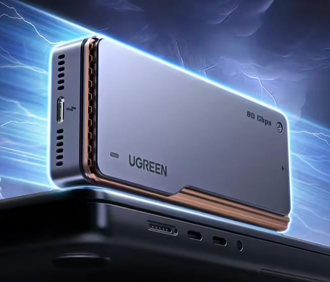 绿联雷电 5 接口 M.2 NVMe SSD 硬盘盒，1499 元