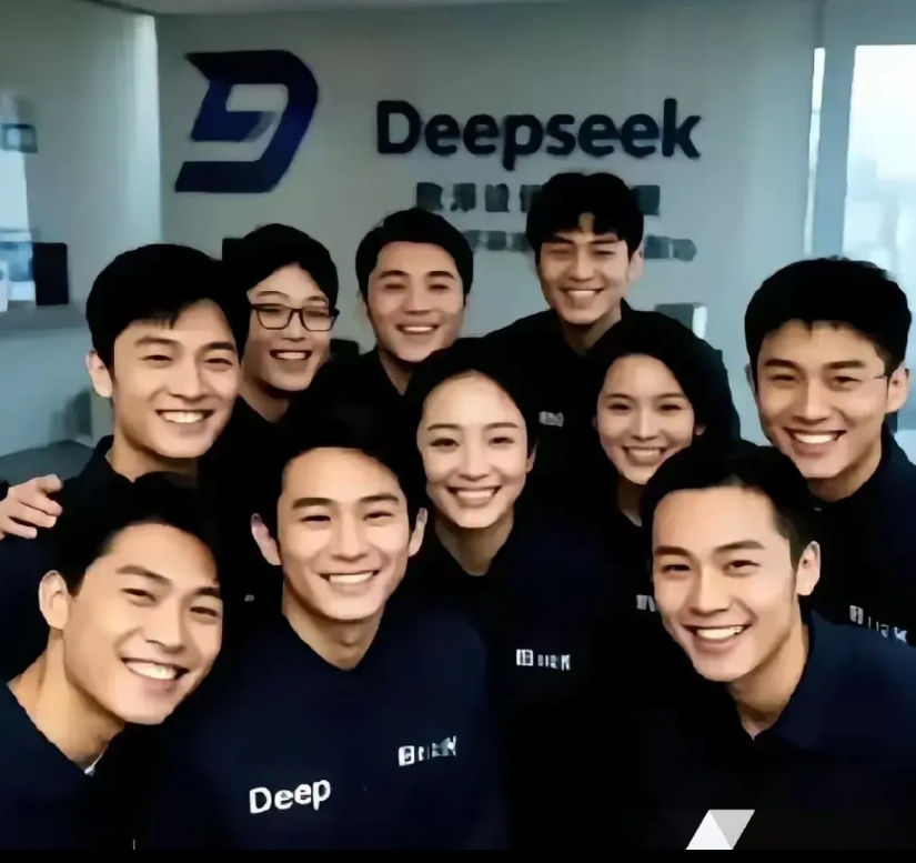 deepSeeK成功的原因，可以从这张图片中看出点什么。
首先，团队年轻。朝气蓬