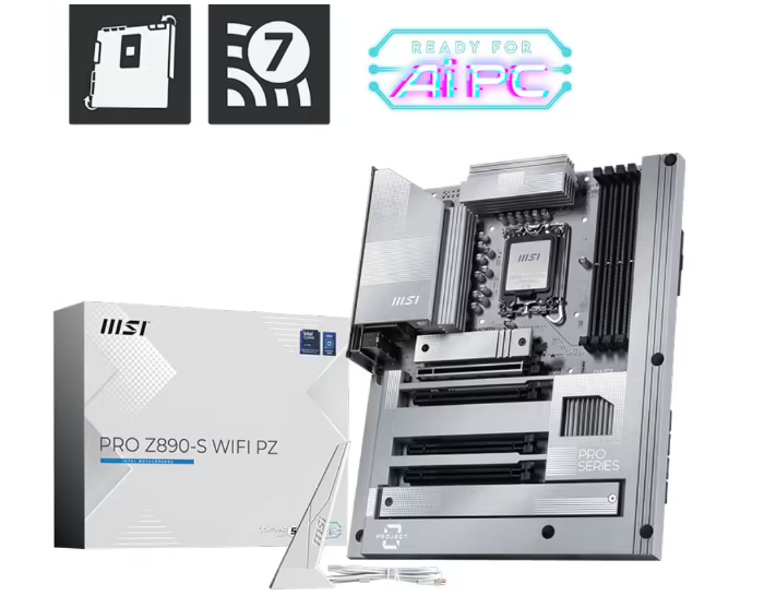 微星 PRO Z890-S WIFI PZ 背插主板宣传图曝光：简洁银白设计