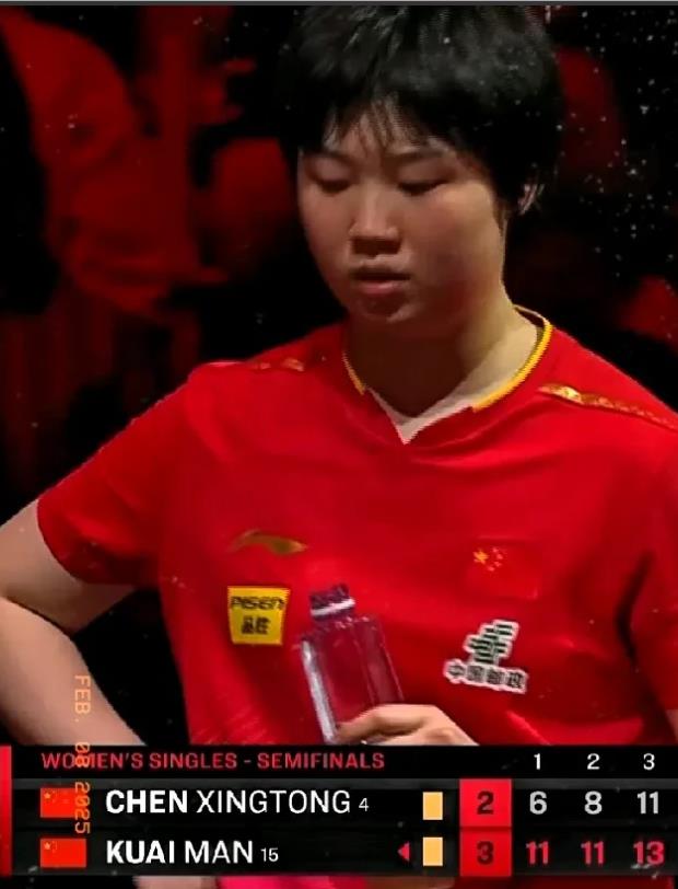 新加坡大满贯，蒯曼4-2陈幸同，挺进决赛，采访时说了3句话

1，在3-0领先的