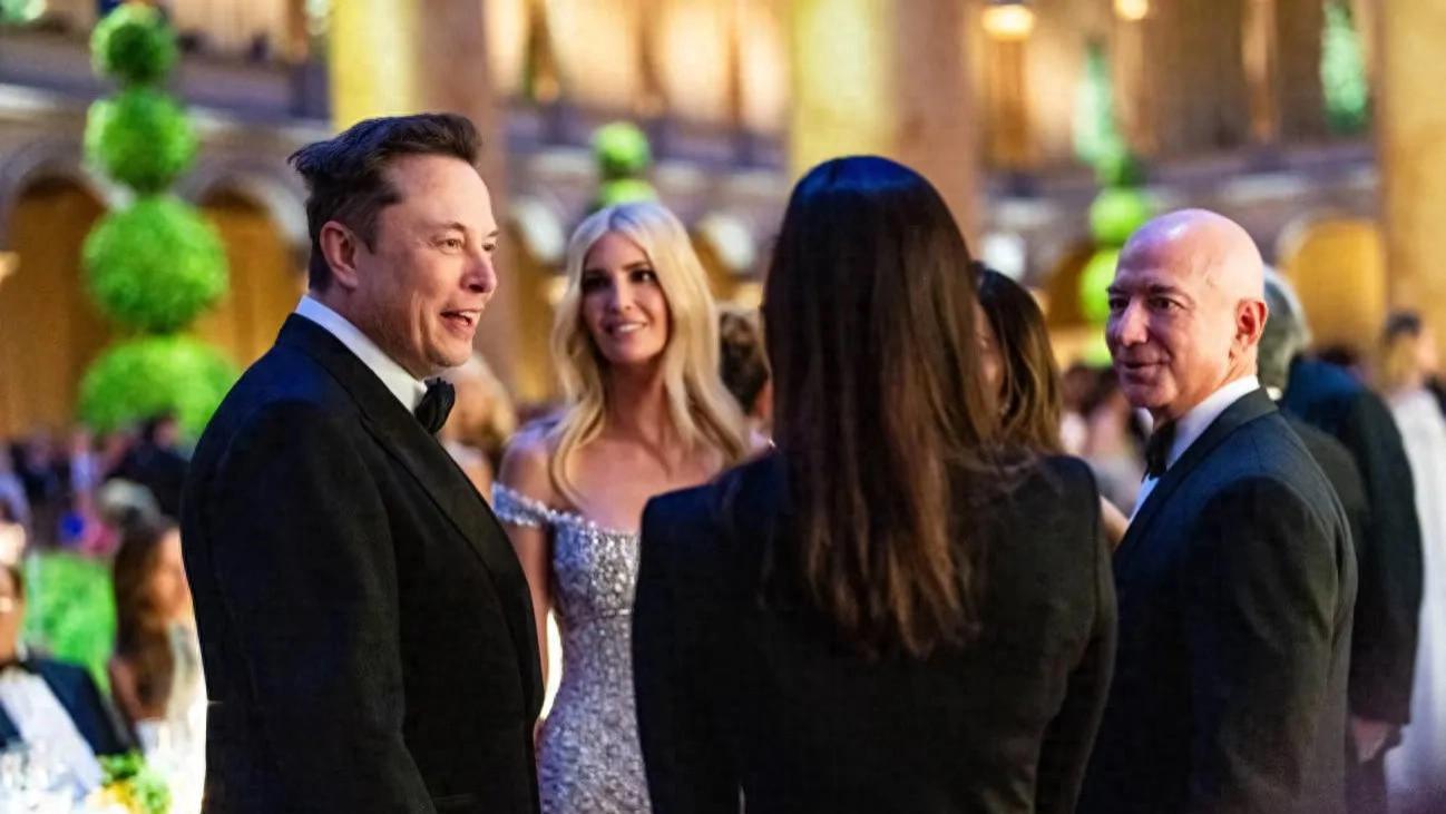 伊万卡穿定制长裙出席晚宴！和马斯克热聊，与贝索斯未婚妻成闺蜜