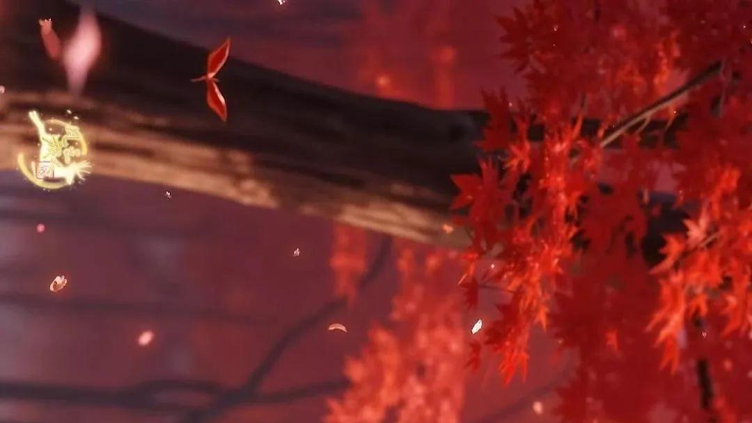 横屏壁纸＃陆雪琪，枫红如火