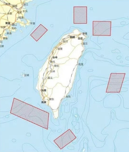 这次围台军演有什么不同？

感觉这次除了东北角有个缺口，其余部分基本都被包围了，