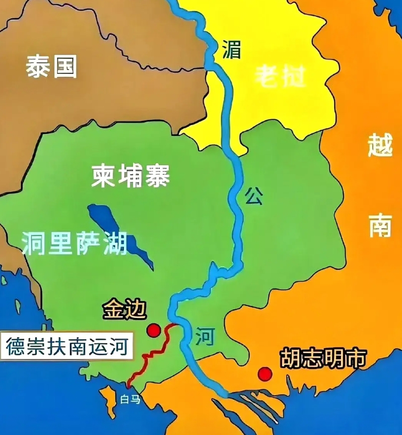 扶南运河眼下有三种可能的结局：终止烂尾，无人接盘，柬埔寨继续被越南拿捏，越南还会
