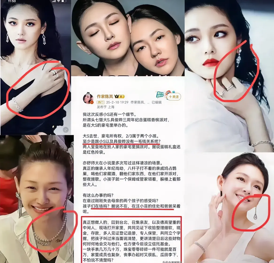 陈岚可太敢讲了！
大S一走，留下一堆值钱的东西，小S却突然请假半年，跑去大S家，