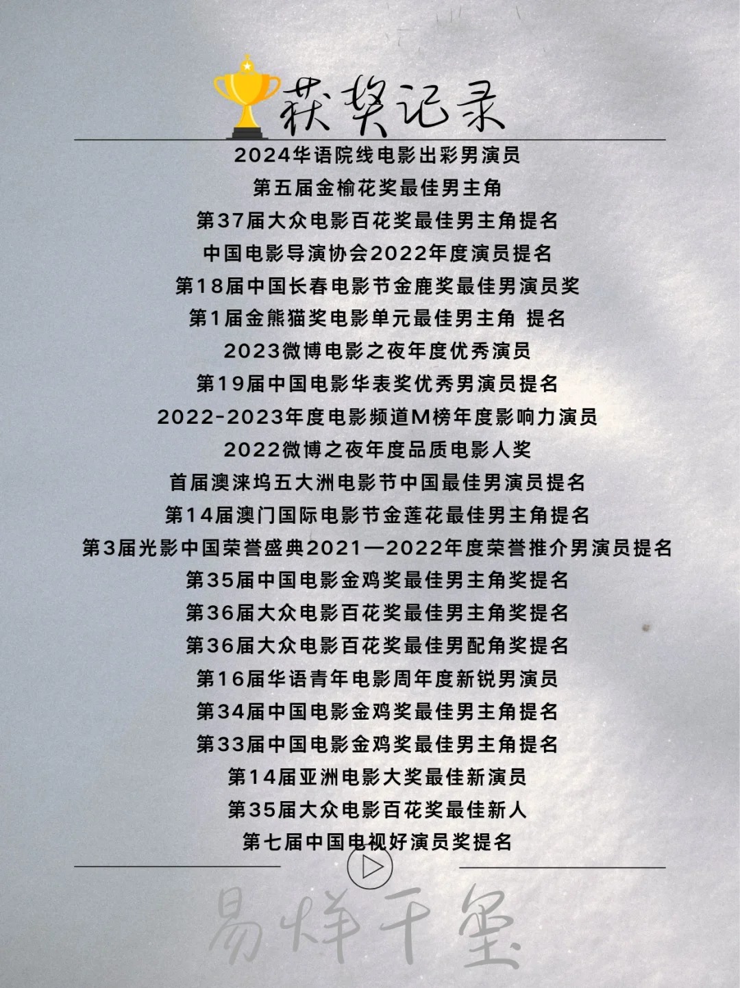 ✨易烊千玺，2000年11月28日出生于湖南省怀化市洪江市，毕业于中央戏剧学院，