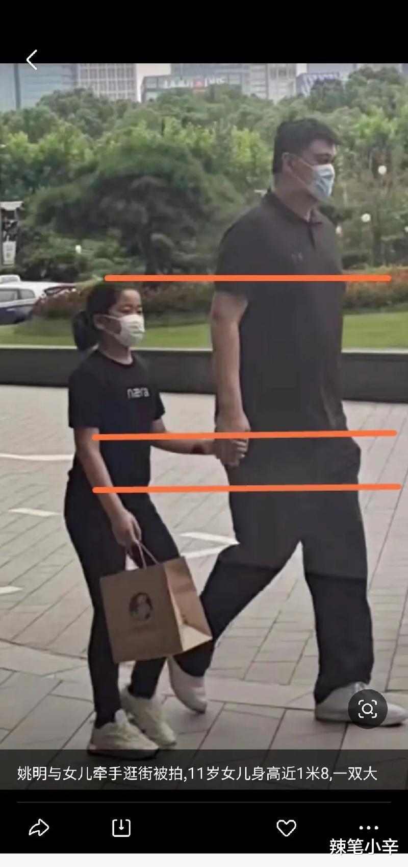姚明女儿身高已超妻子叶莉，200斤体重打扮朴素，身高有望达2（姚明女儿身高变化）-第2张图片-九妖电影
