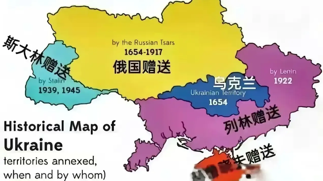 俄罗斯为什么要打乌克兰？因为乌克兰大部分是俄罗斯送的！