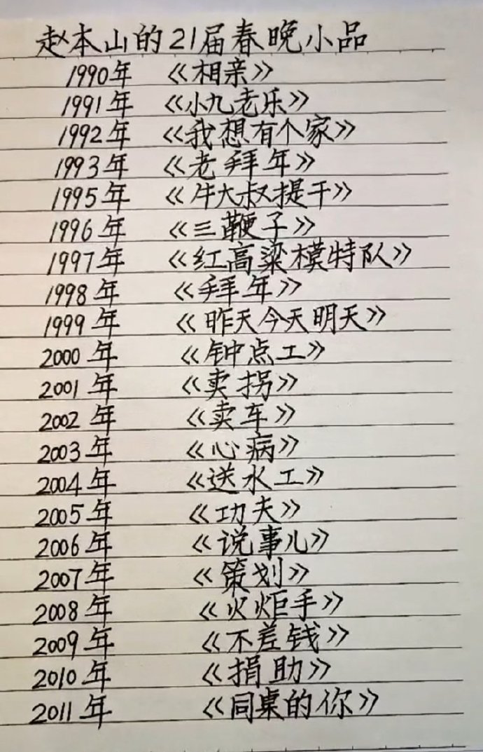 赵本山的21届春晚小品