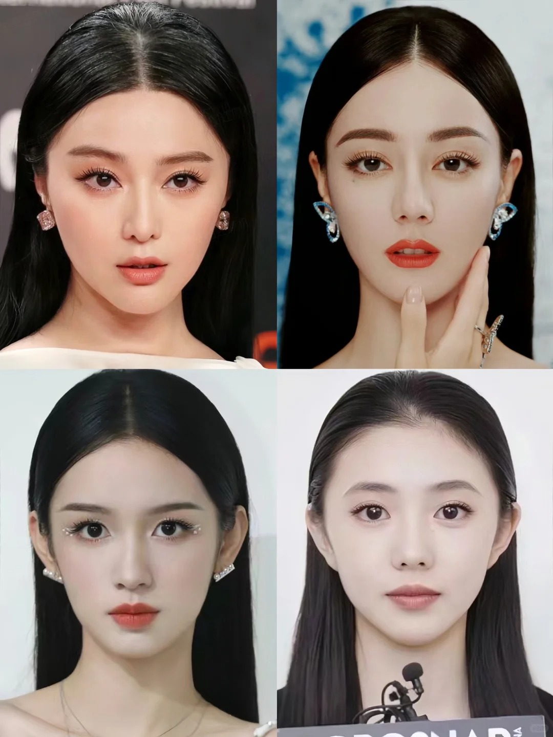 绝美骨相——你觉得谁扛住了“大光明”发型❓
顶级的骨相，不是每个人都需要头包脸，