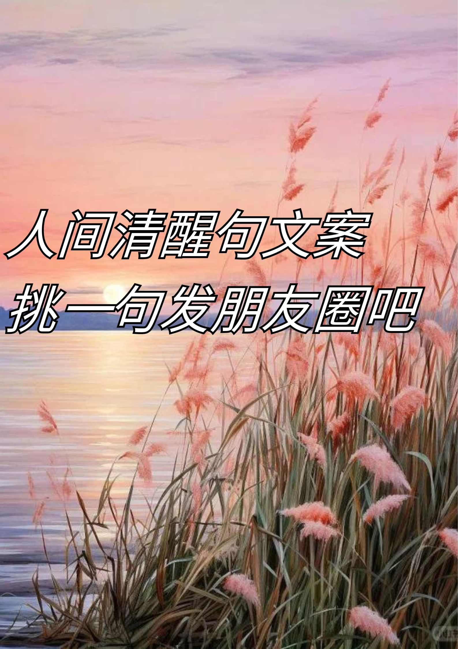 人间清醒文案，挑一句发朋友圈吧！