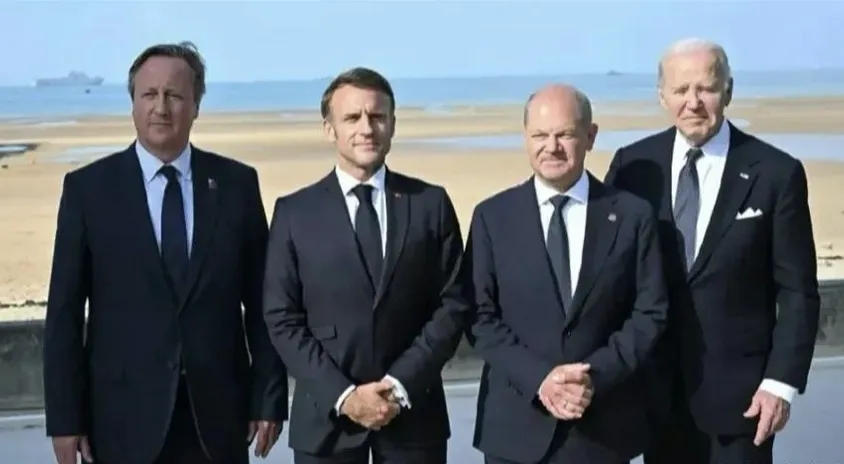 英国首相苏纳克显露出印度人的特性！就是目中无人，在此前重要的诺曼底纪念活动上，几