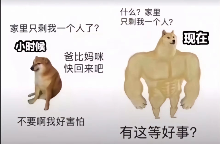 小时候家里只剩我一个人了?