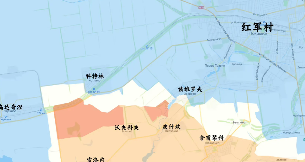 俄军切断T0406公路和铁路，收紧包围圈！
1月13日，俄军切断了红军城西面的T