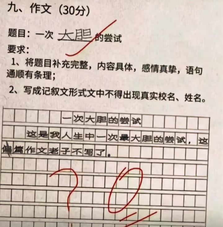 一次大胆的尝试