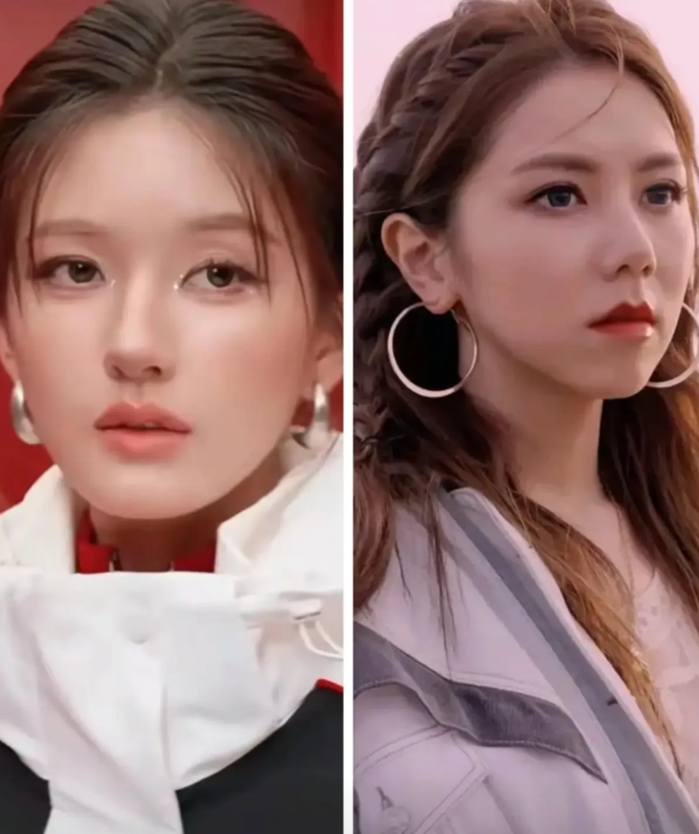 左边是赵露思，右边是邓紫棋
一个演员一个歌手，有同样解约风波经历。
邓紫棋曾被索