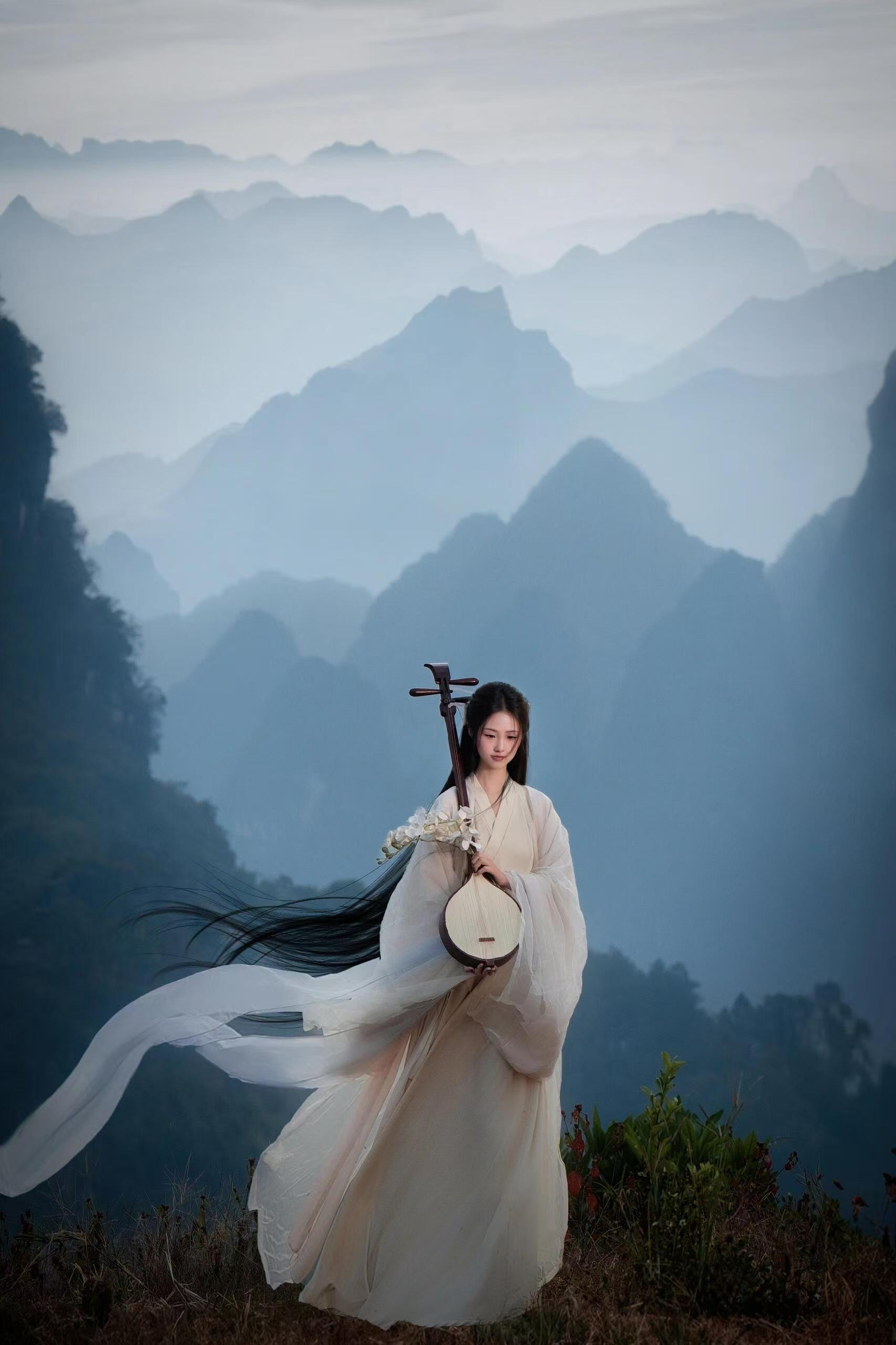 美好的画意人像素材库