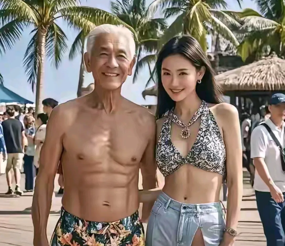 这张老夫少妻的照片惊艳了多少未成家的光棍汉，又让多少怀揣嫁入有钱人的女孩羡慕不已