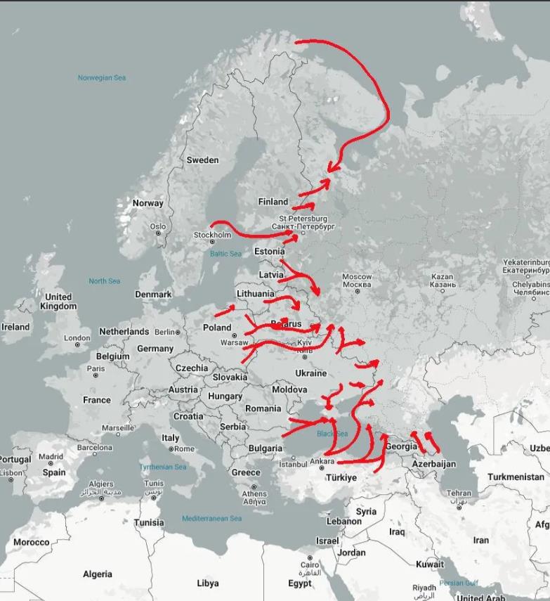 英国专家声称在战场上击败俄罗斯很容易，只需要200个师。

300万人沿着280