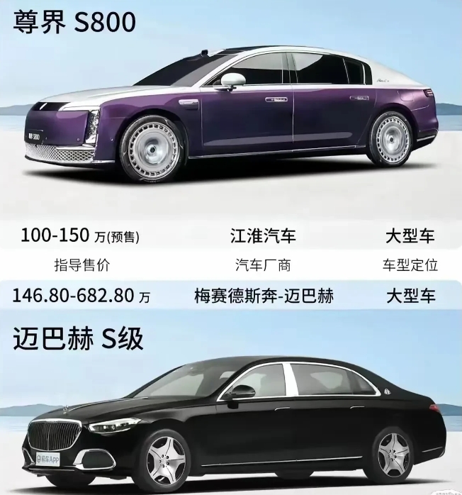 尊界S800和迈巴赫s级，白给你一辆顶配版的话，你会选择哪一辆？
尊敬s800售