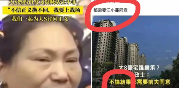 大S走后
台媒已经彻底放弃S一家

黄春梅虽然失去了女儿，但是一点不耽误她搞事情
