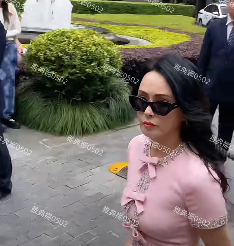 上海半岛酒店门前偶遇伊能静，本人没有网上吹得那么年轻，还是能看出年纪的，身边跟着