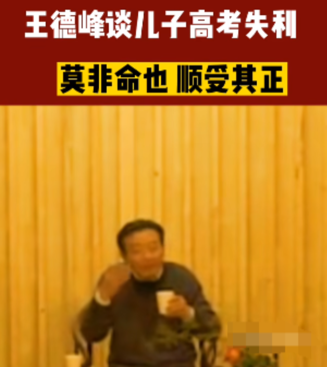 复旦大学王德峰教授再次语出惊人：富贵还是贫贱他都是命，像我的儿子，从小念最好的幼