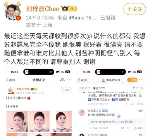 刘梓晨为赵露思发声