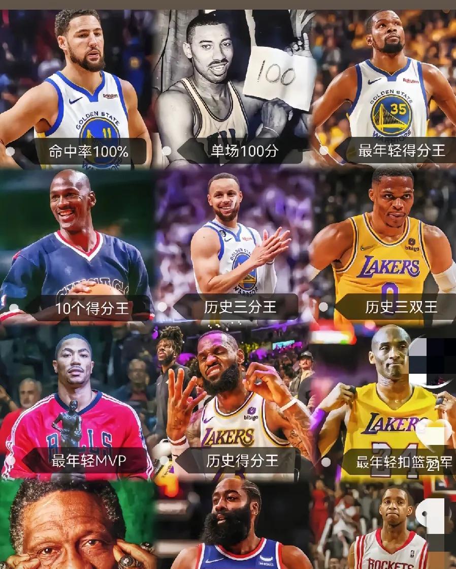 NBA这几个记录哪个最难破 科比的是最容易破的。詹姆斯、库里的也有机会。