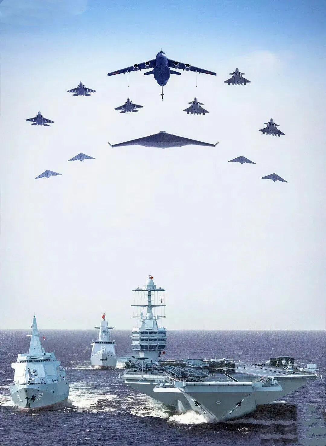 展望2030年的中国海军，此等规模，谁与争锋
4艘航空母舰（现在2艘服役）
70