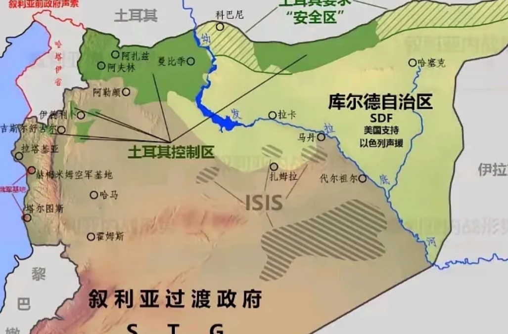 叙利亚过渡政府有土耳其支持，而库尔德武装有美国在背后支持，两个军事组织肯定还有一