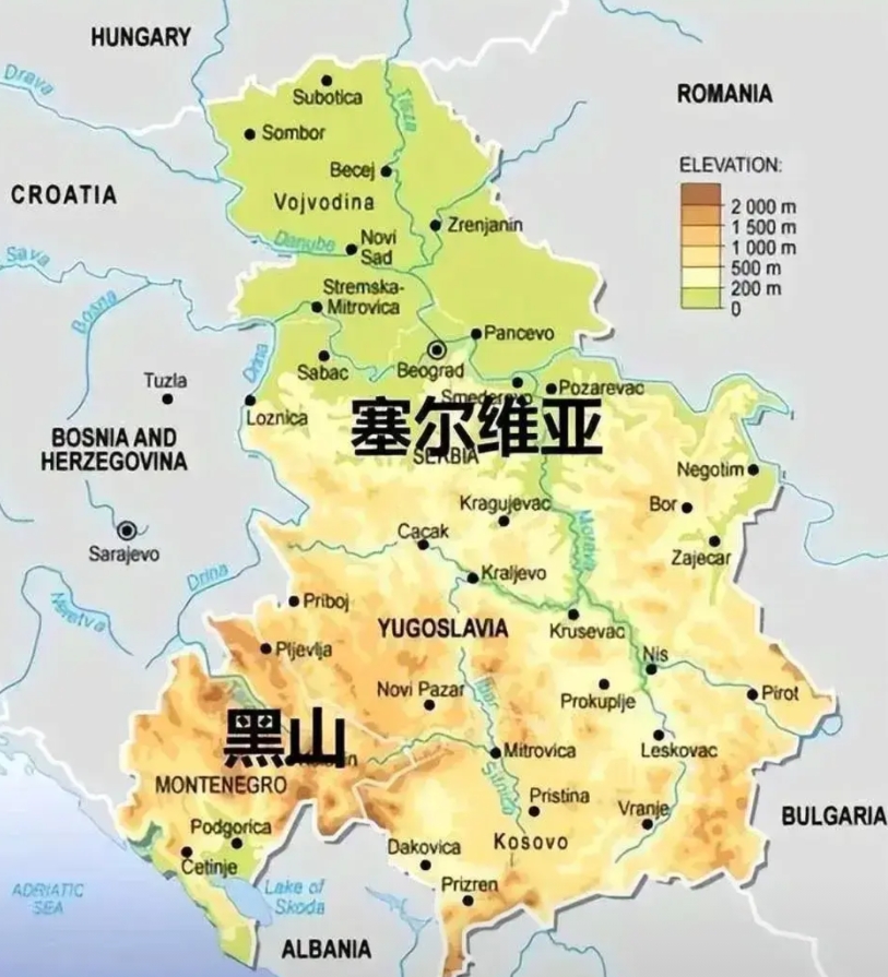 塞尔维亚跟黑山好好的，干嘛非要分家过呢？
黑山面积只有1.39万平方公里，人口6