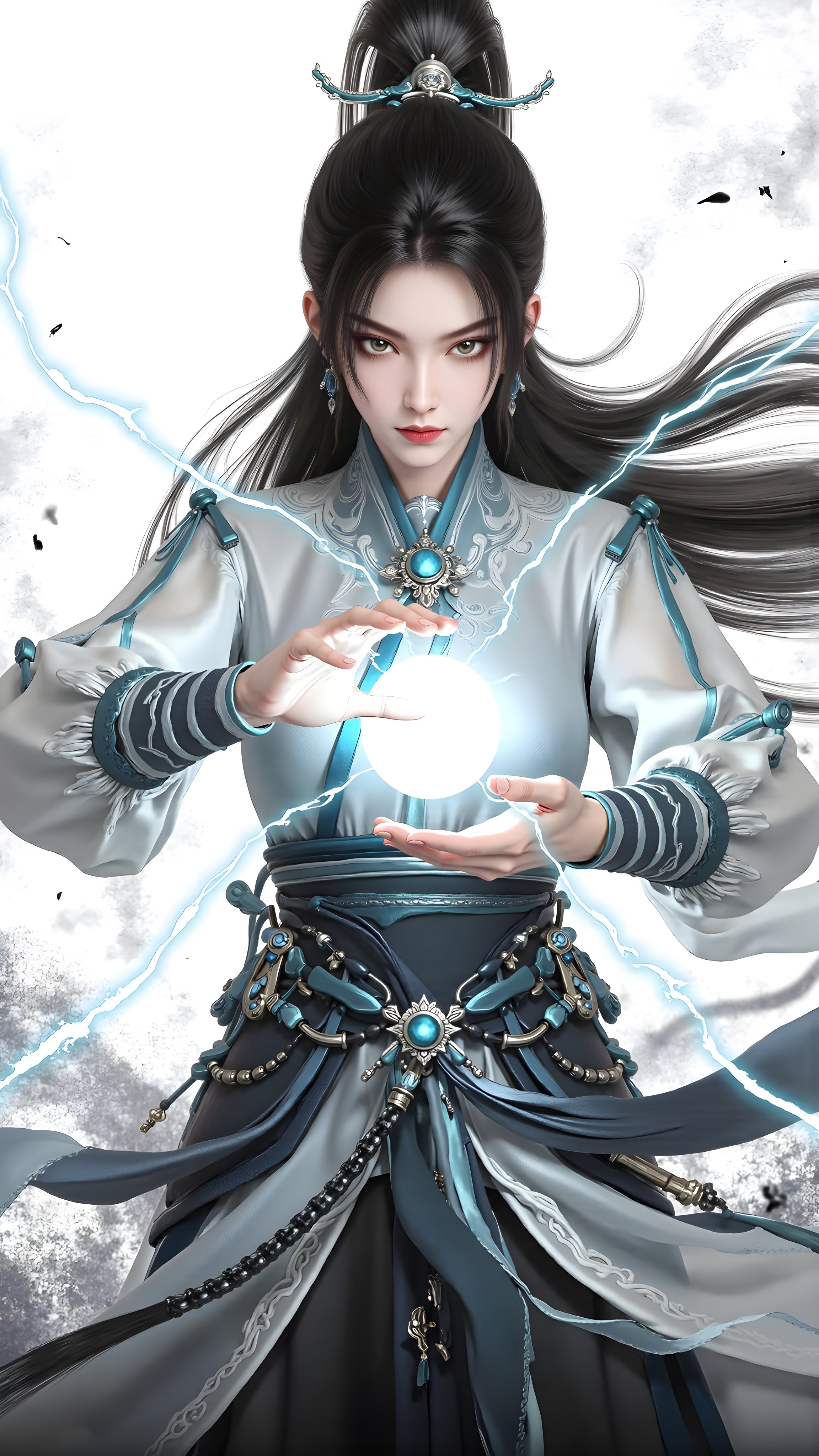 《剑来》宁姚高清壁纸：你我之间，无需太多言语，眼神交汇，便足以倾诉衷肠！
