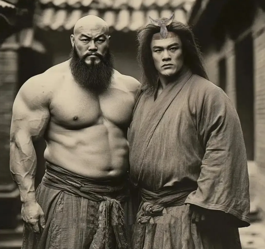 据说这是武松和鲁智深当年在二龙山集团的合影，众所周知宋朝没有PS，所以这应该是真