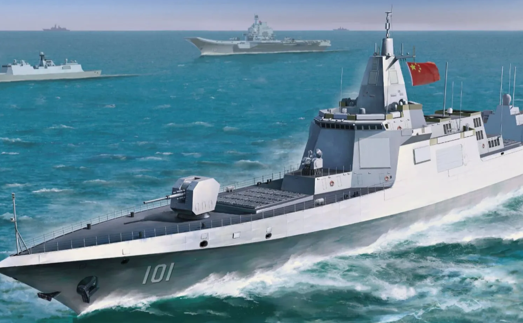 别看055大驱只有一门舰炮，这门炮的实际战斗能力，比陆军一个炮兵营还强。
055