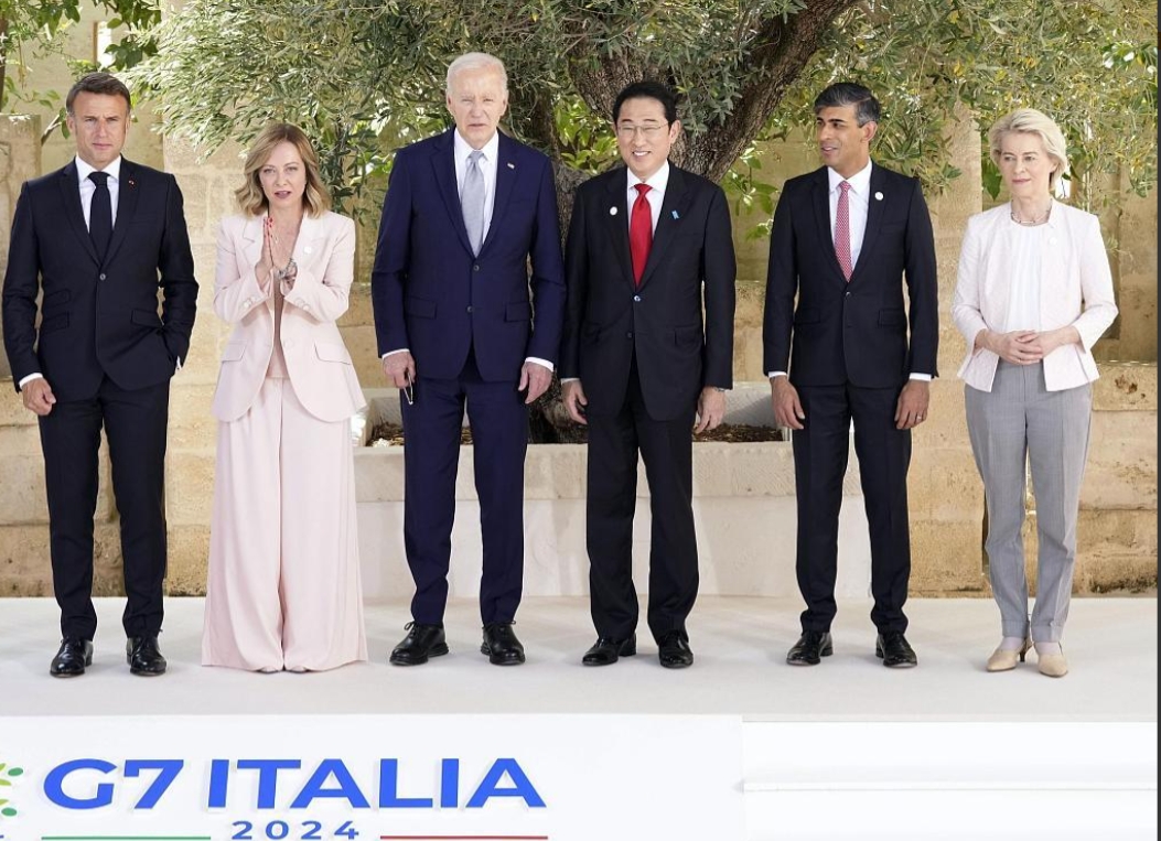 七国集团（G7）领导人峰会在意大利南部普利亚大区一处豪华度假酒店举行，俄乌冲突、