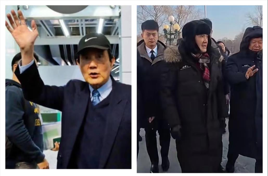 马英九来哈尔滨，发现这个有趣的事：

哈尔滨会打脸每一个不怕冷的人。在台登机时他