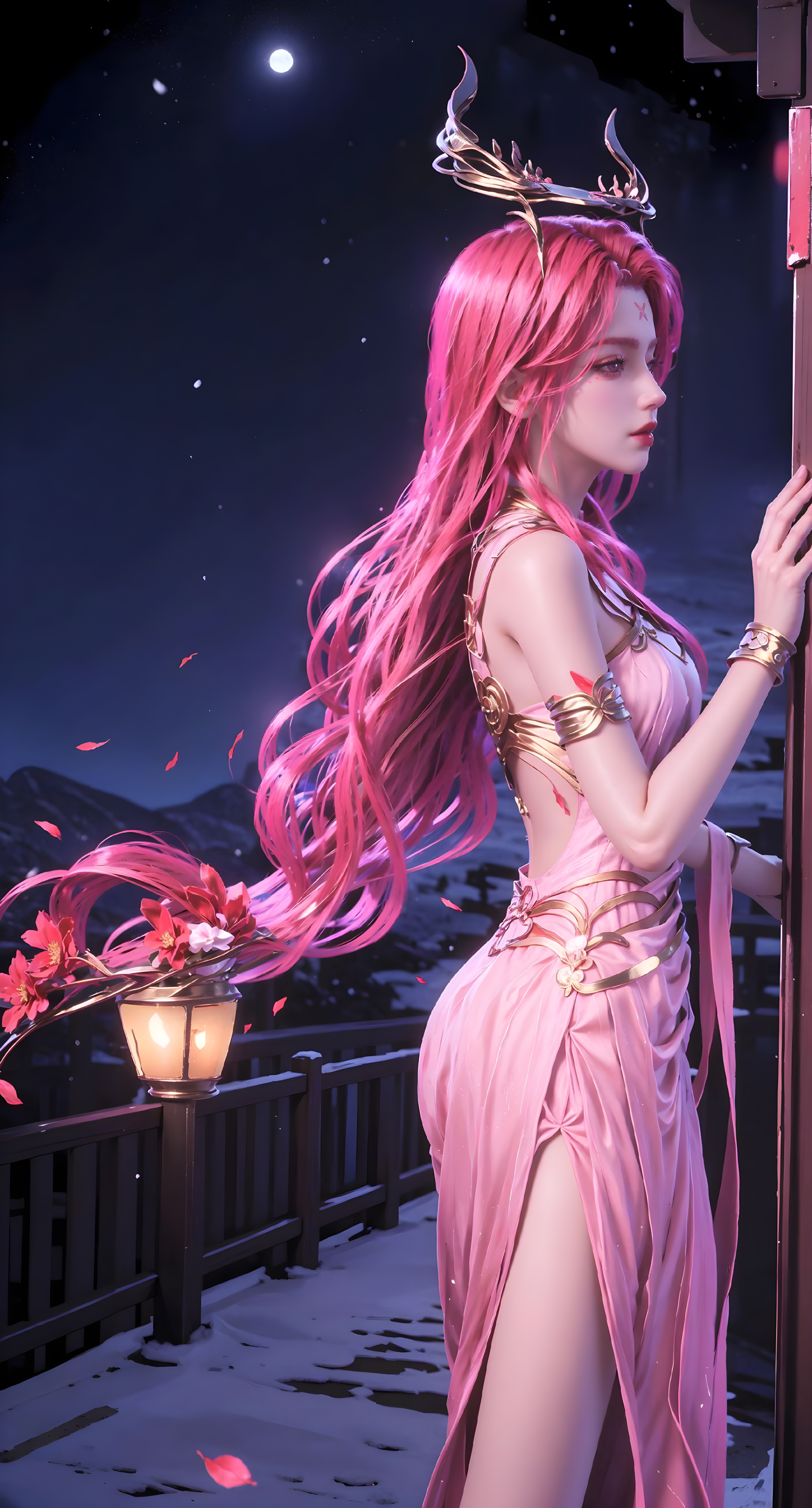 国漫女神AI绘画｜神印王座情魔神壁纸：魔族七十二魔神之一，掌情欲，可惜结局太惨！