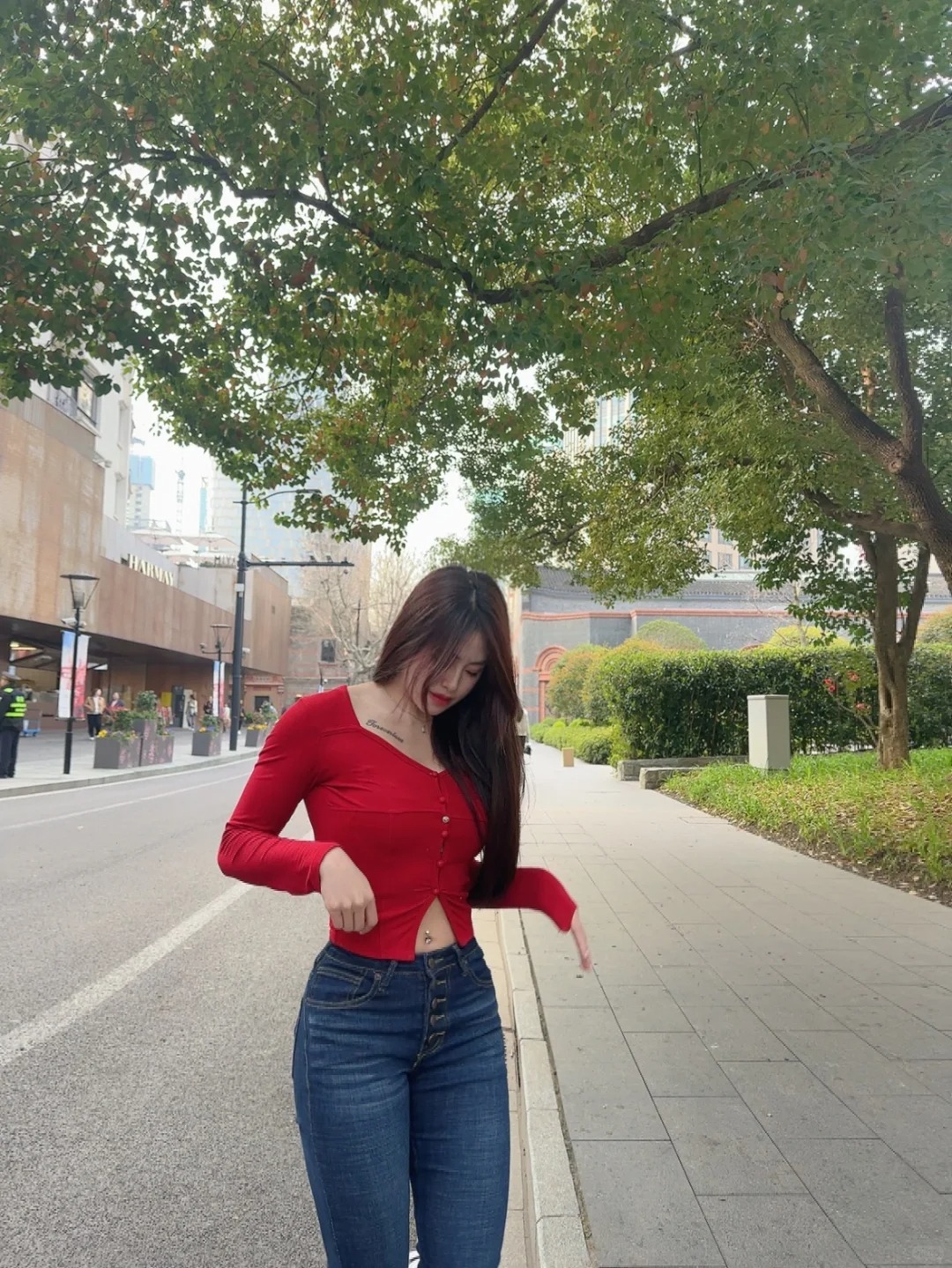 穿牛仔裤被大叔说好壮👀