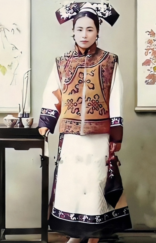 旗人女子中一等一的美女，惊为天人！镜头下的她五官精致，眉目清秀，巧笑倩兮，美目盼